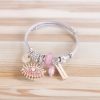 Evil Eye Multi-Element Bangle Bracelet Pink