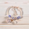 Evil Eye & Tree Of Life Pendant Multi-Element Bracelet - Blue